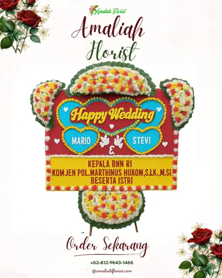 Papan Bunga Pernikahan Pretek